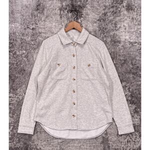 New Travis Mathew Jacket Small Womens Cloud Shacket Gray Fleece